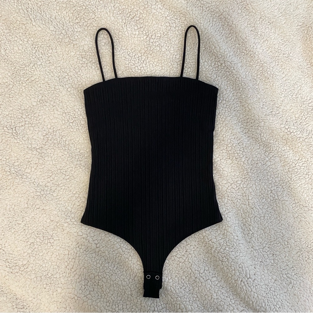 Dynamite Ribbed Square Neck Bodysuit